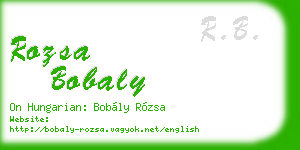 rozsa bobaly business card